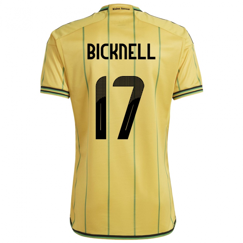 Homem Camisola Jamaica Alexander Bicknell #17 Amarelo Principal 24-26 Camisa Brasil
