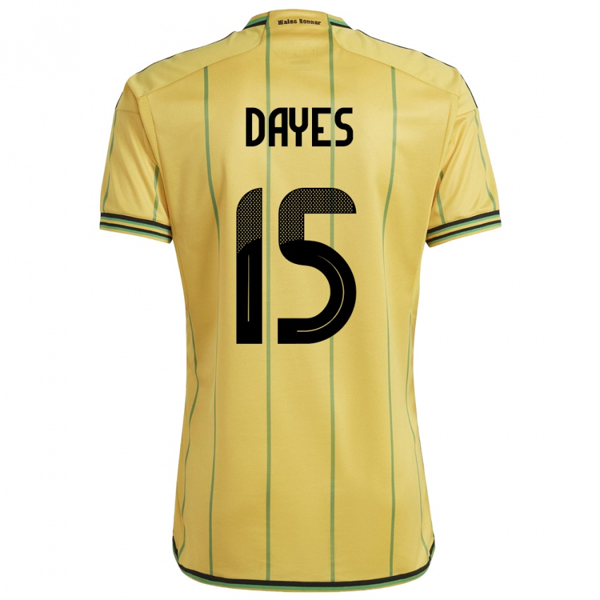 Homem Camisola Jamaica Mikayla Dayes #15 Amarelo Principal 24-26 Camisa Brasil