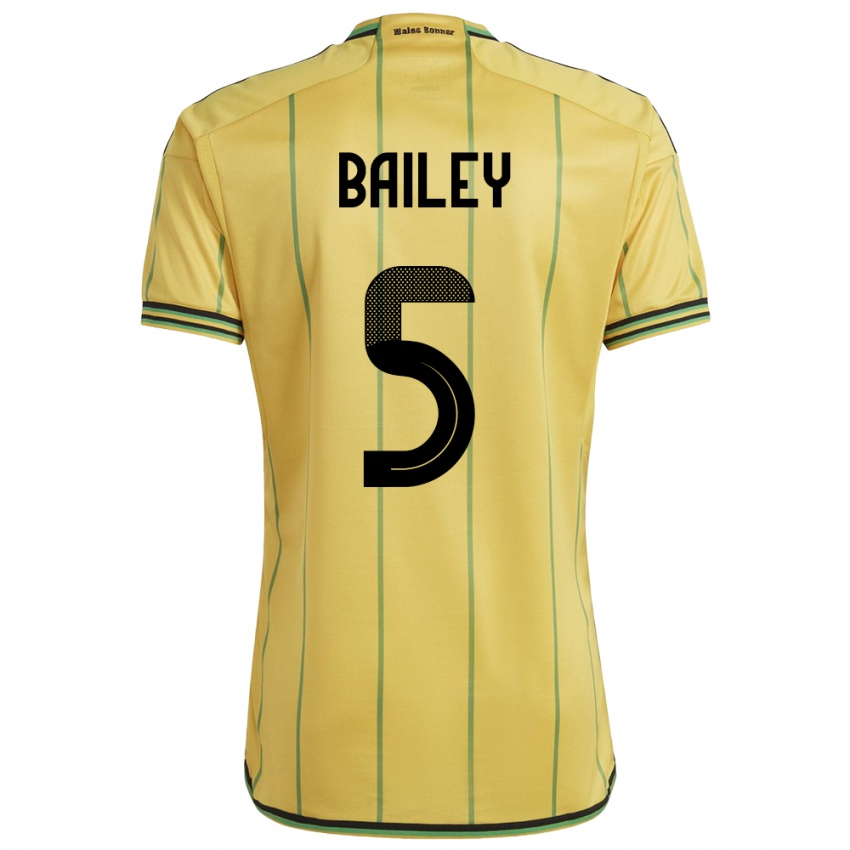 Homem Camisola Jamaica Jade Bailey #5 Amarelo Principal 24-26 Camisa Brasil