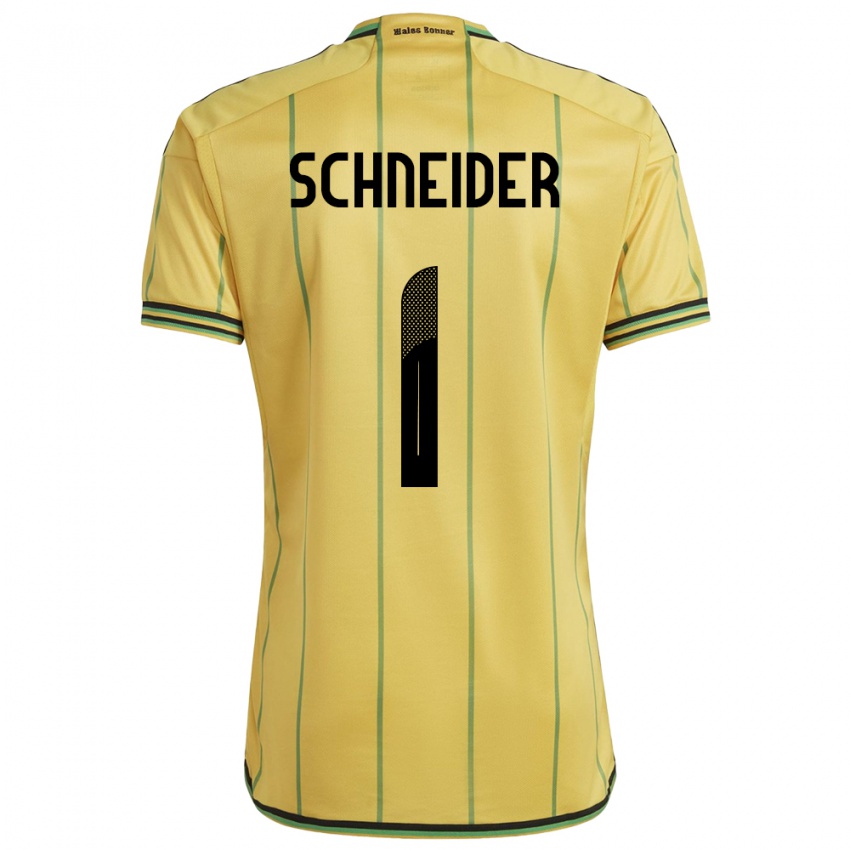 Homem Camisola Jamaica Sydney Schneider #1 Amarelo Principal 24-26 Camisa Brasil