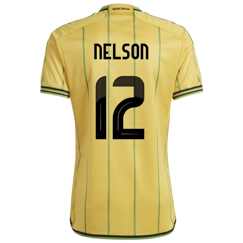 Homem Camisola Jamaica Tyiesha Nelson #12 Amarelo Principal 24-26 Camisa Brasil