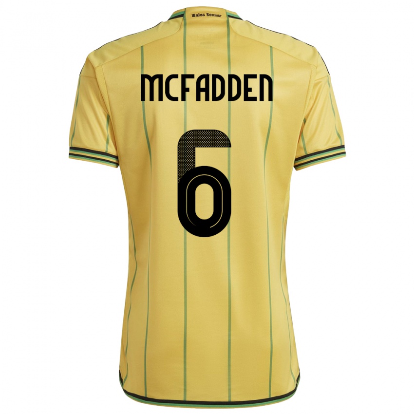 Homem Camisola Jamaica Logan Mcfadden #6 Amarelo Principal 24-26 Camisa Brasil