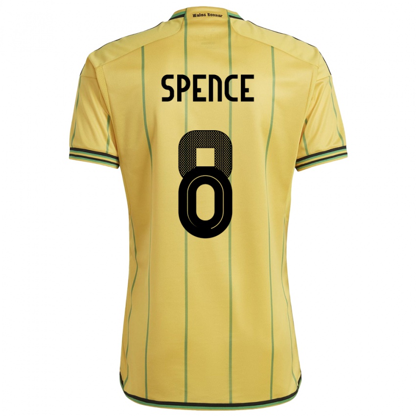 Homem Camisola Jamaica Drew Spence #8 Amarelo Principal 24-26 Camisa Brasil
