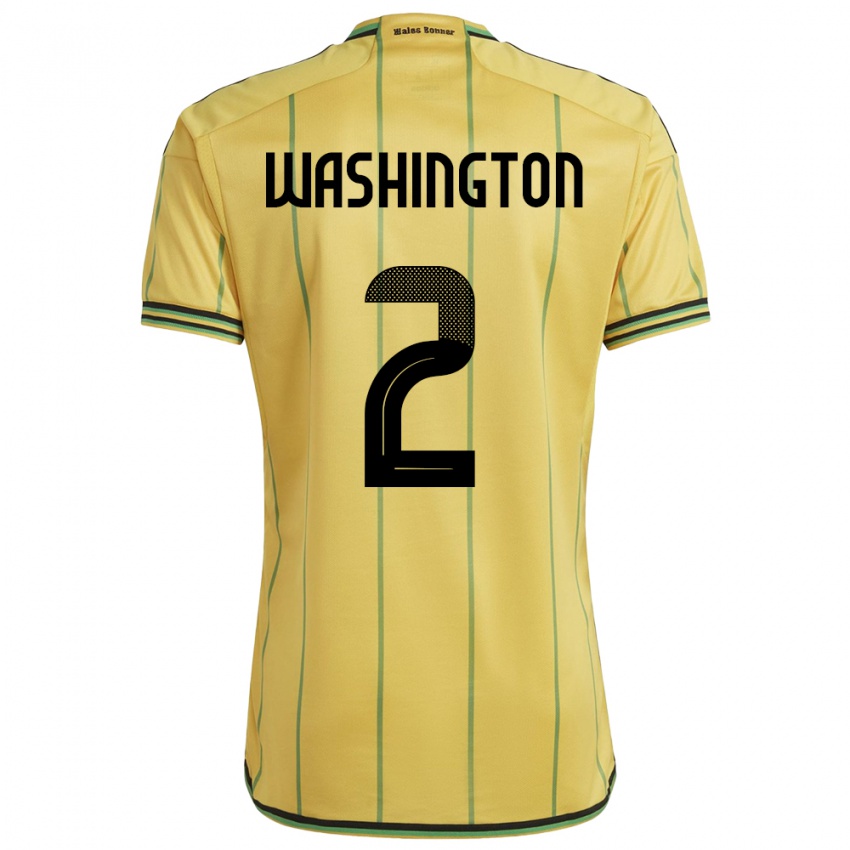 Homem Camisola Jamaica Solai Washington #2 Amarelo Principal 24-26 Camisa Brasil