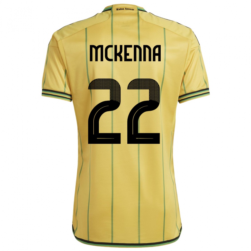 Homem Camisola Jamaica Kayla Mckenna #22 Amarelo Principal 24-26 Camisa Brasil