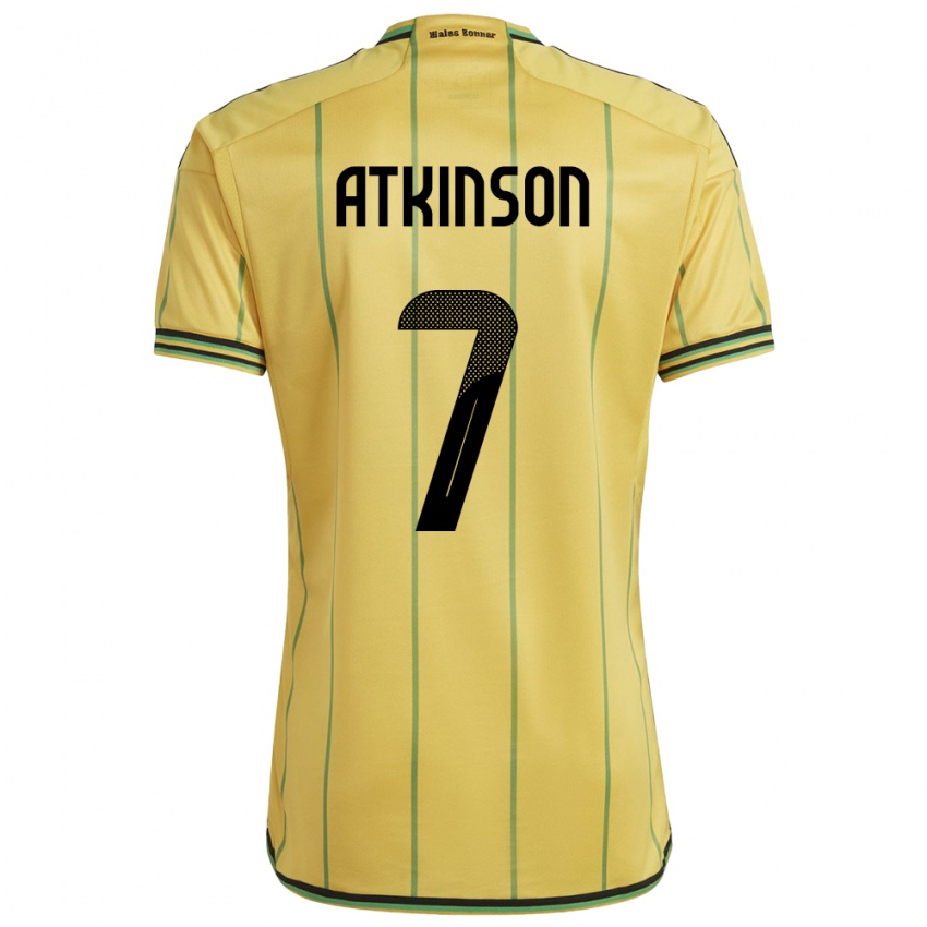 Homem Camisola Jamaica Natoya Atkinson #7 Amarelo Principal 24-26 Camisa Brasil