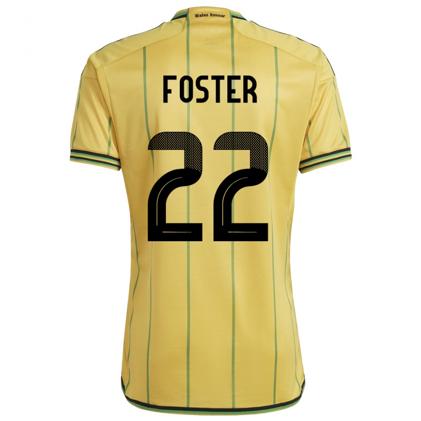 Homem Camisola Jamaica Shanise Foster #22 Amarelo Principal 24-26 Camisa Brasil