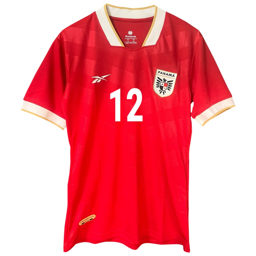 Homem Camisola Panamá Yenith Bailey #12 Vermelho Principal 24-26 Camisa Brasil