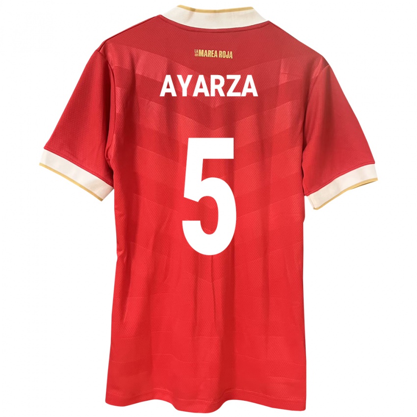 Homem Camisola Panamá Abdiel Ayarza #5 Vermelho Principal 24-26 Camisa Brasil