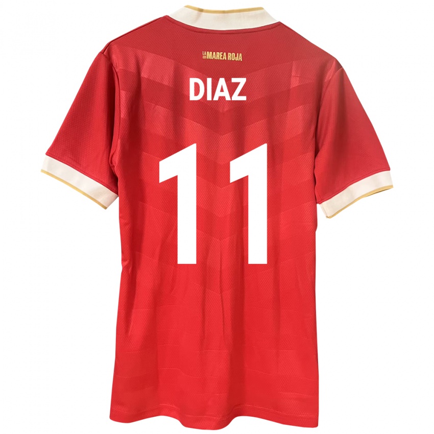 Homem Camisola Panamá Ismael Díaz #11 Vermelho Principal 24-26 Camisa Brasil