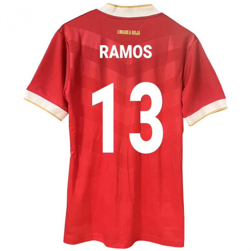 Homem Camisola Panamá Jiovany Ramos #13 Vermelho Principal 24-26 Camisa Brasil