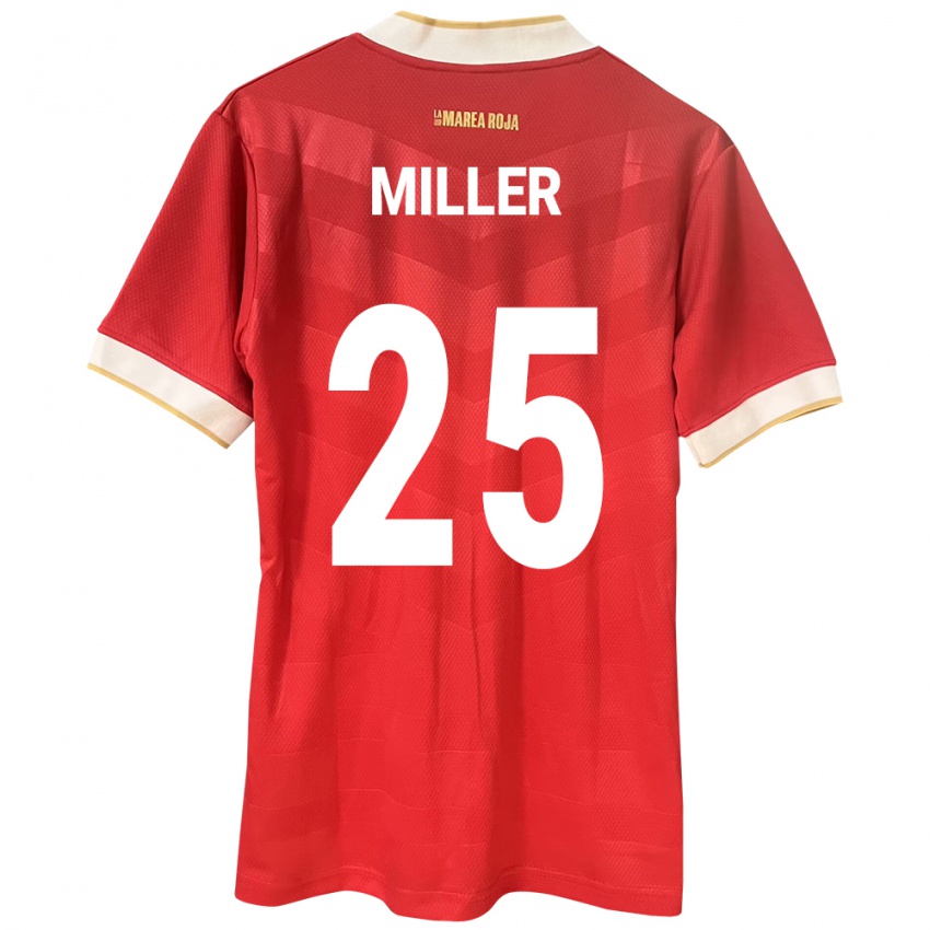 Homem Camisola Panamá Roderick Miller #25 Vermelho Principal 24-26 Camisa Brasil