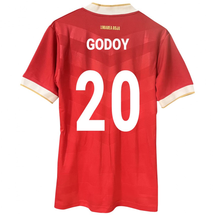 Homem Camisola Panamá Aníbal Godoy #20 Vermelho Principal 24-26 Camisa Brasil