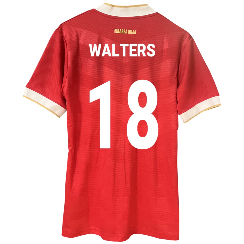 Homem Camisola Panamá Kairo Walters #18 Vermelho Principal 24-26 Camisa Brasil