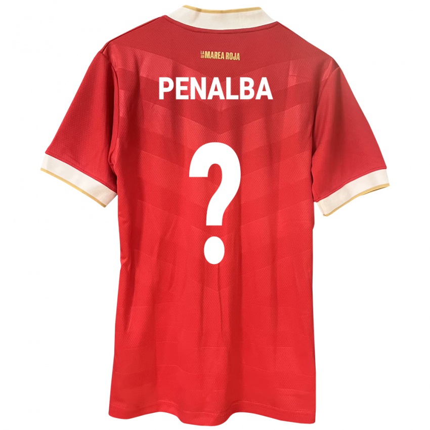 Homem Camisola Panamá Óscar Peñalba #0 Vermelho Principal 24-26 Camisa Brasil