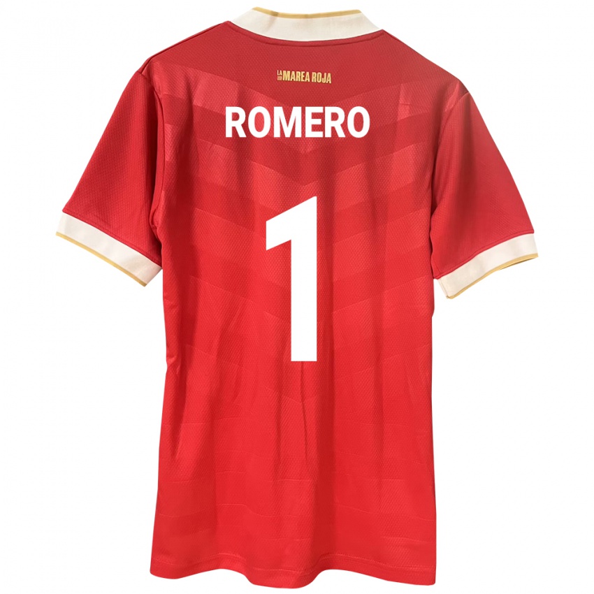 Homem Camisola Panamá Manuel Romero #1 Vermelho Principal 24-26 Camisa Brasil