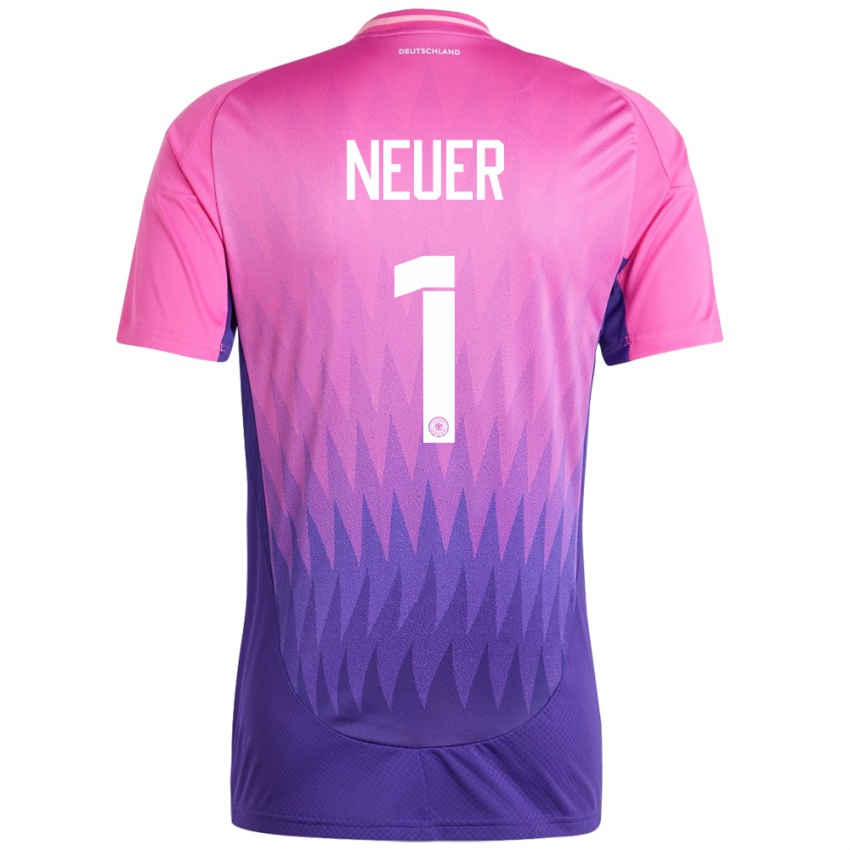 Homem Camisola Alemanha Manuel Neuer #1 Rosa Roxo Alternativa 24-26 Camisa Brasil