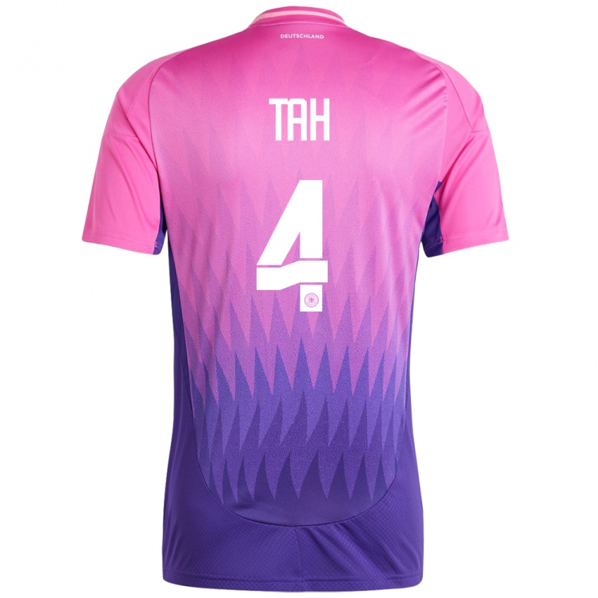 Homem Camisola Alemanha Jonathan Tah #4 Rosa Roxo Alternativa 24-26 Camisa Brasil