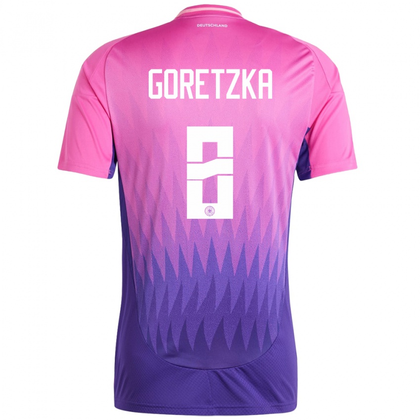 Homem Camisola Alemanha Leon Goretzka #8 Rosa Roxo Alternativa 24-26 Camisa Brasil
