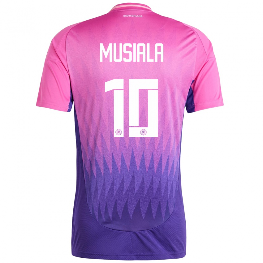 Homem Camisola Alemanha Jamal Musiala #10 Rosa Roxo Alternativa 24-26 Camisa Brasil