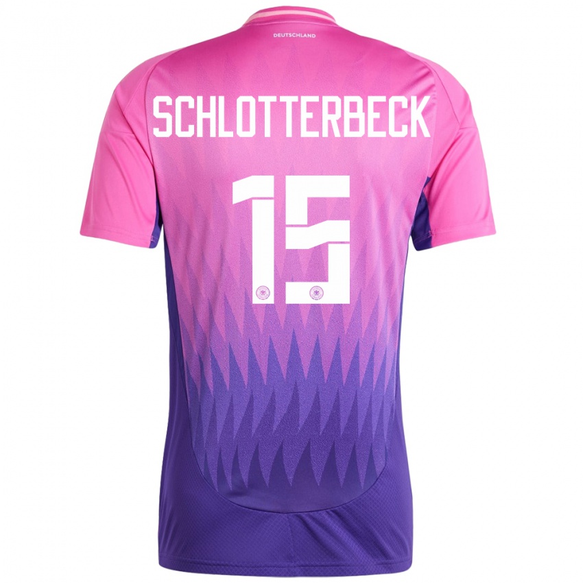 Homem Camisola Alemanha Nico Schlotterbeck #15 Rosa Roxo Alternativa 24-26 Camisa Brasil