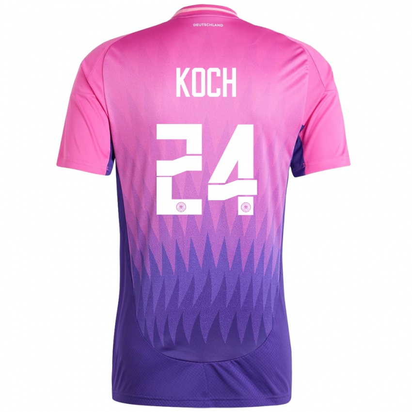 Homem Camisola Alemanha Robin Koch #24 Rosa Roxo Alternativa 24-26 Camisa Brasil