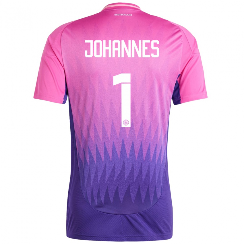 Homem Camisola Alemanha Stina Johannes #1 Rosa Roxo Alternativa 24-26 Camisa Brasil