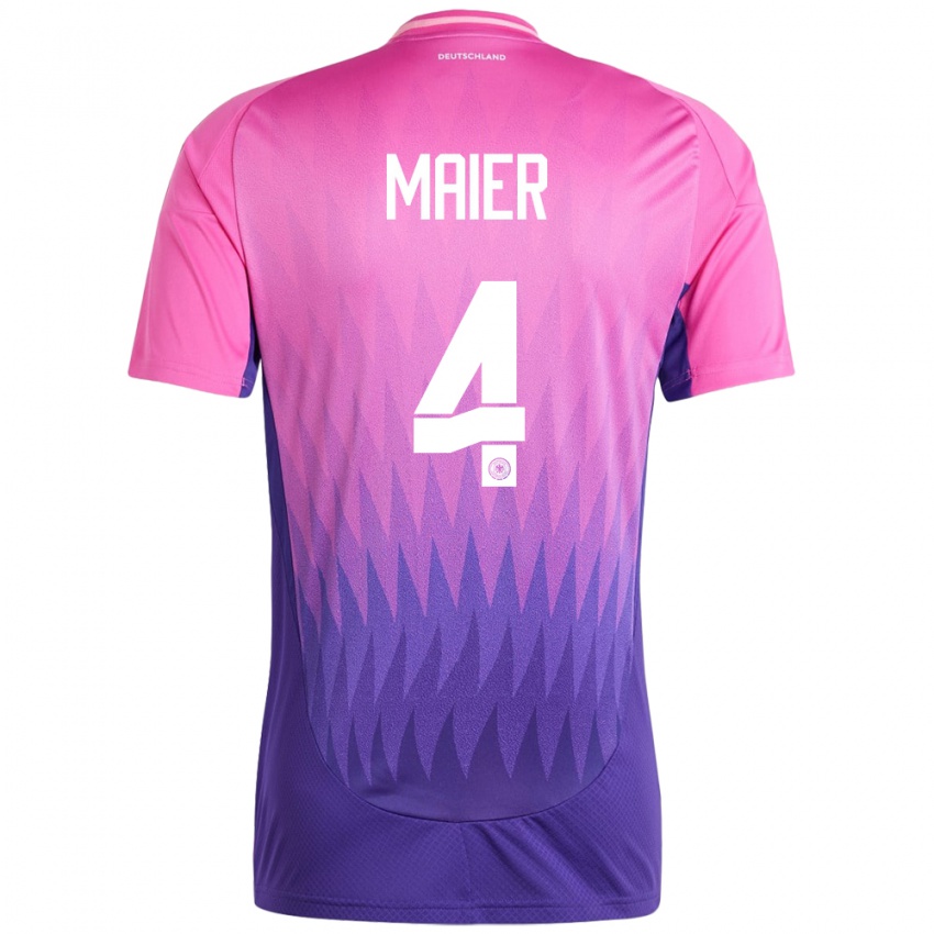 Homem Camisola Alemanha Leonie Maier #4 Rosa Roxo Alternativa 24-26 Camisa Brasil