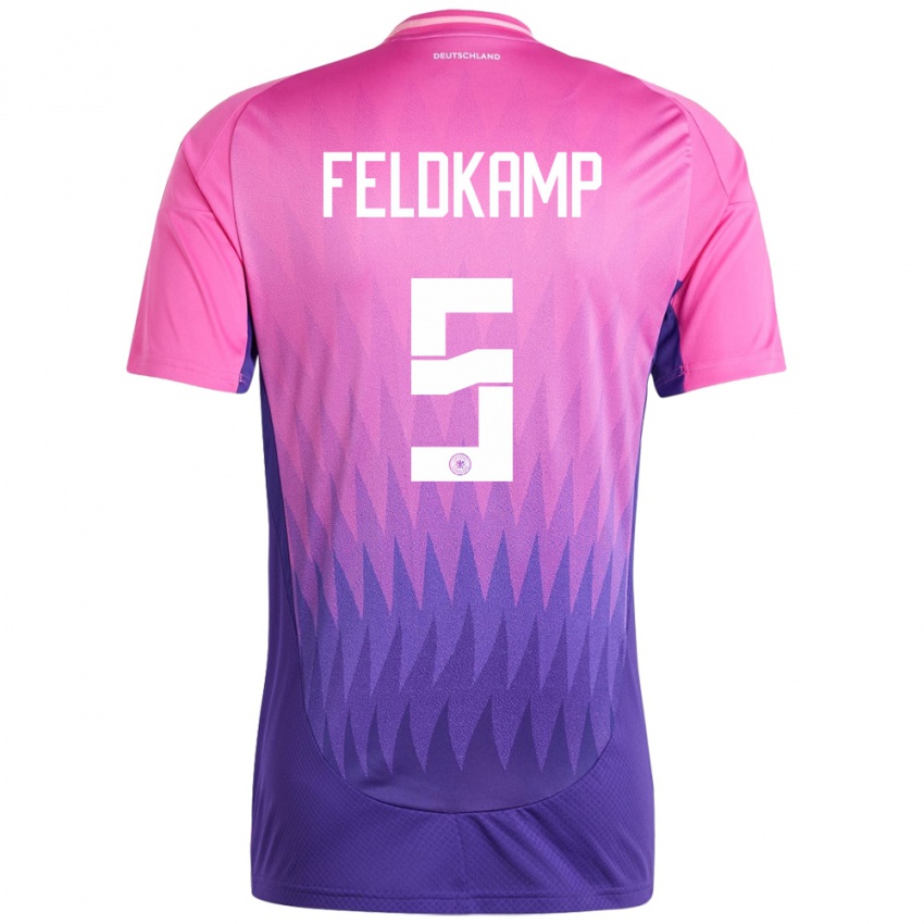 Homem Camisola Alemanha Jana Feldkamp #5 Rosa Roxo Alternativa 24-26 Camisa Brasil