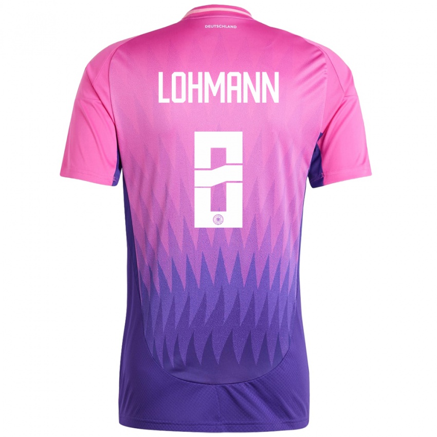 Homem Camisola Alemanha Sydney Lohmann #8 Rosa Roxo Alternativa 24-26 Camisa Brasil