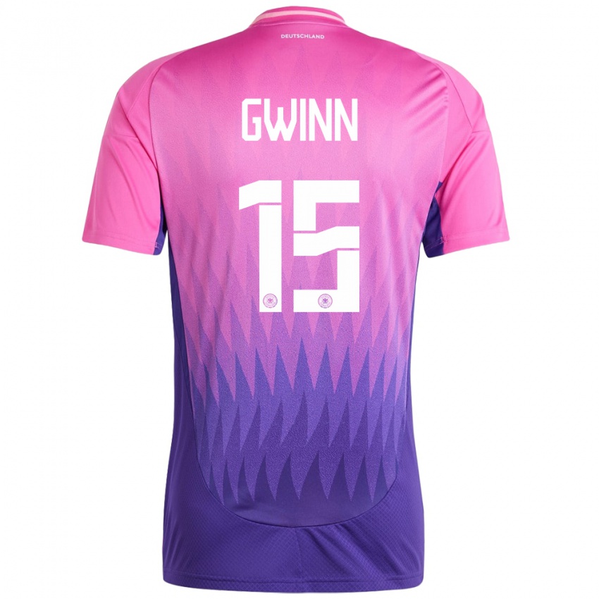 Homem Camisola Alemanha Giulia Gwinn #15 Rosa Roxo Alternativa 24-26 Camisa Brasil