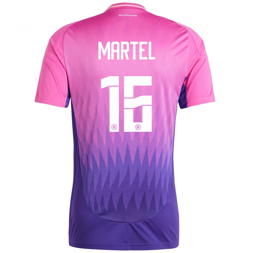 Homem Camisola Alemanha Eric Martel #16 Rosa Roxo Alternativa 24-26 Camisa Brasil