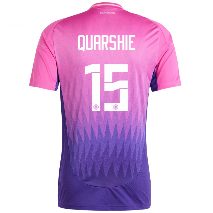 Homem Camisola Alemanha Joshua Quarshie #15 Rosa Roxo Alternativa 24-26 Camisa Brasil