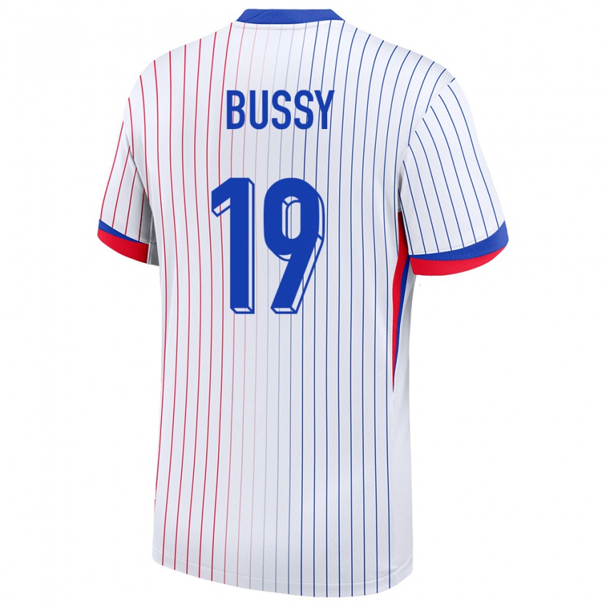 Homem Camisola França Kessya Bussy #19 Branco Alternativa 24-26 Camisa Brasil