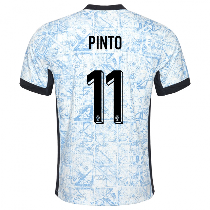 Homem Camisola Portugal Tatiana Pinto #11 Azul Creme Alternativa 24-26 Camisa Brasil