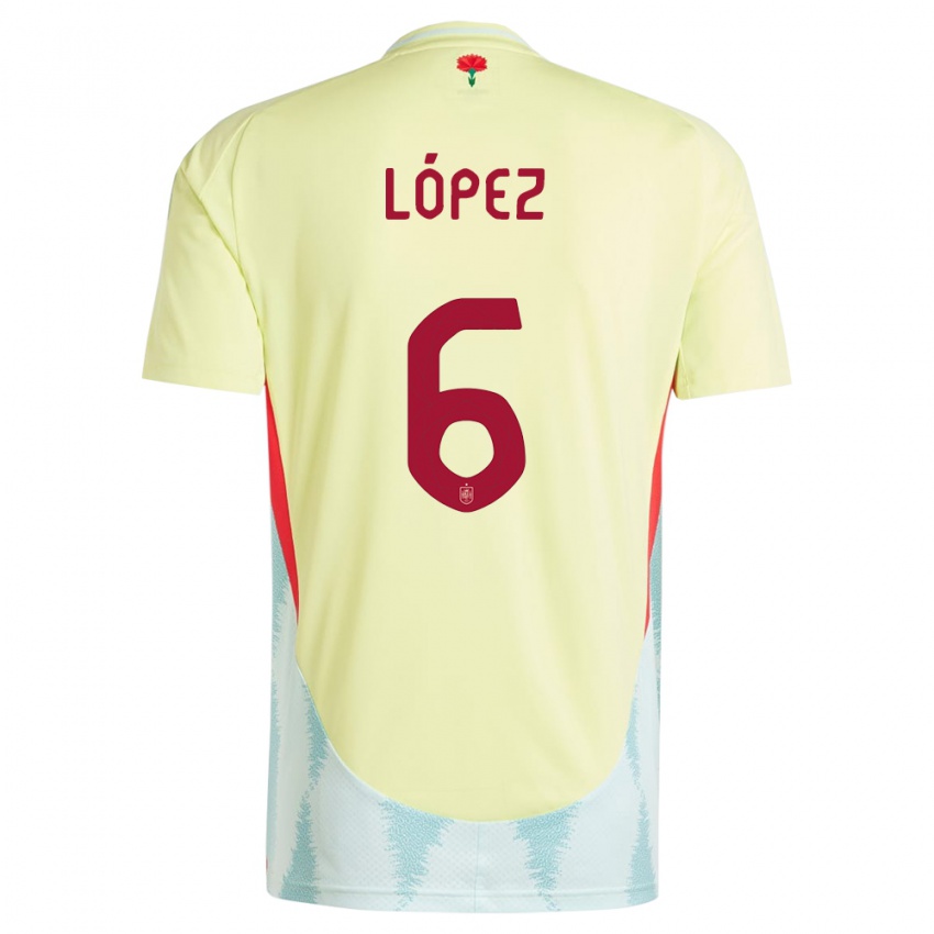 Homem Camisola Espanha Maitane Lopez #6 Amarelo Alternativa 24-26 Camisa Brasil