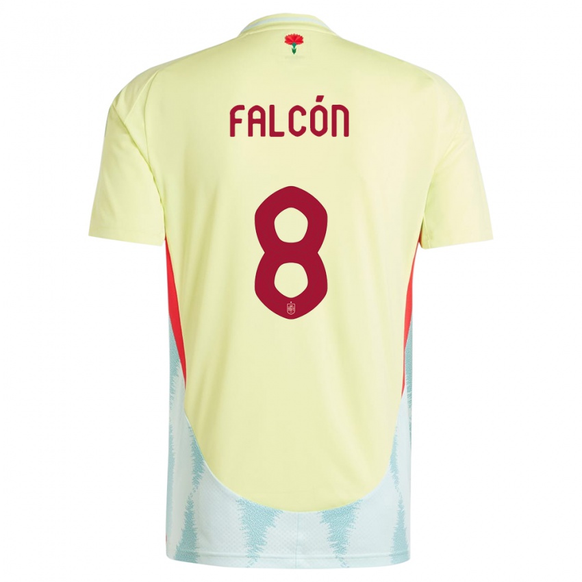 Homem Camisola Espanha Andrea Falcon #8 Amarelo Alternativa 24-26 Camisa Brasil