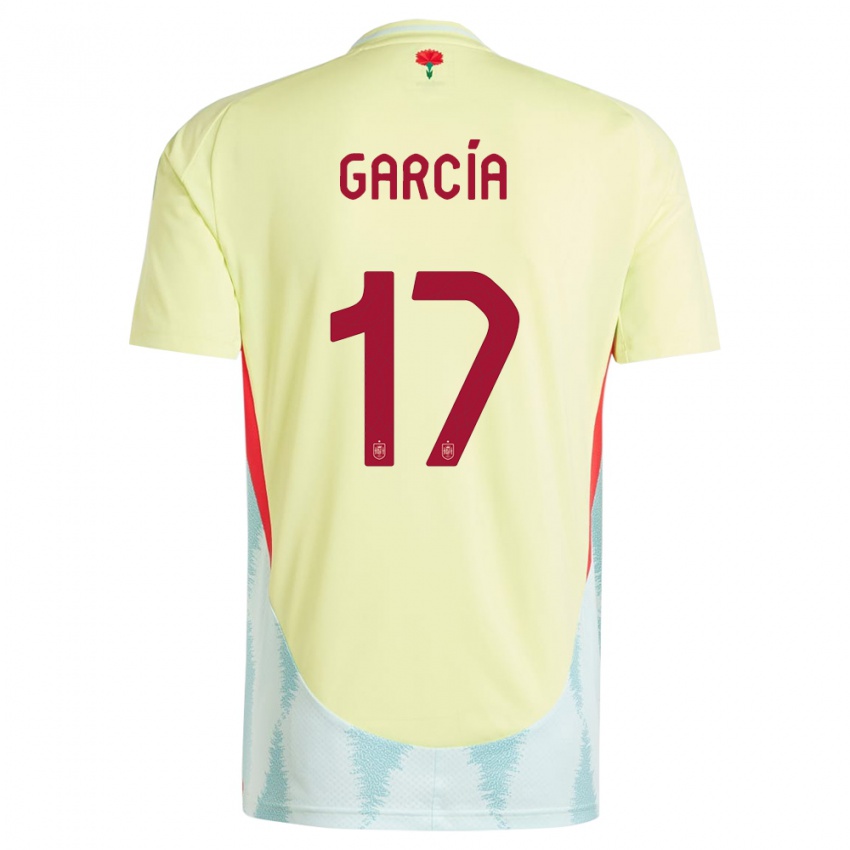 Homem Camisola Espanha Lucia Garcia #17 Amarelo Alternativa 24-26 Camisa Brasil