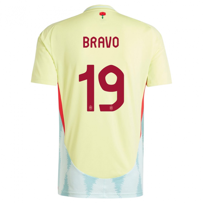 Homem Camisola Espanha Iker Bravo #19 Amarelo Alternativa 24-26 Camisa Brasil