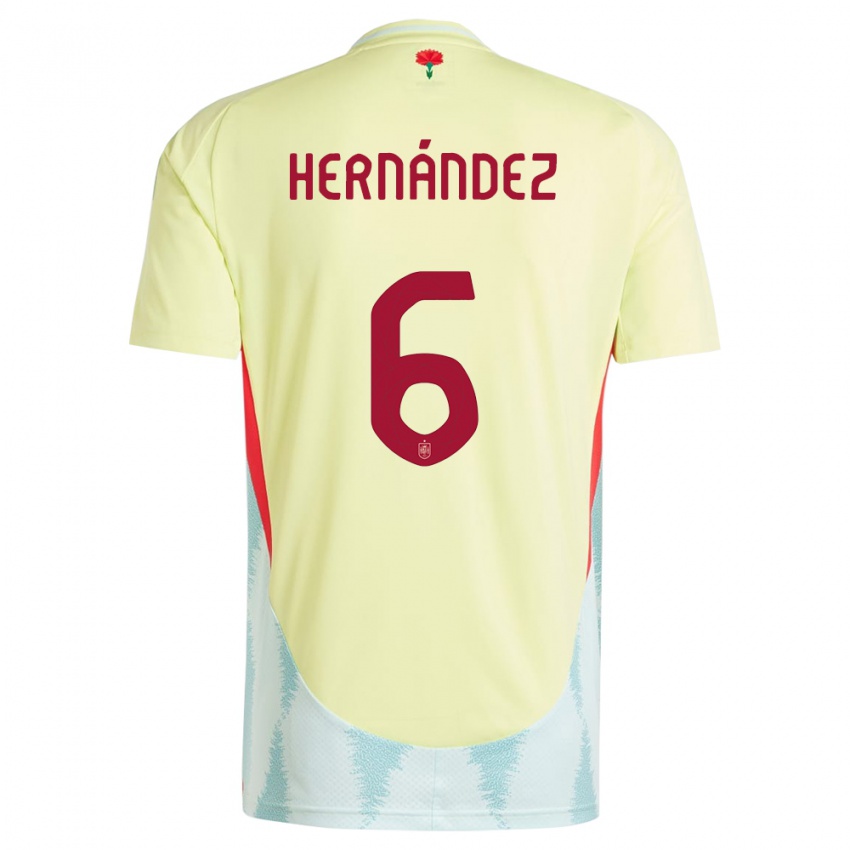 Homem Camisola Espanha Gerard Hernandez #6 Amarelo Alternativa 24-26 Camisa Brasil