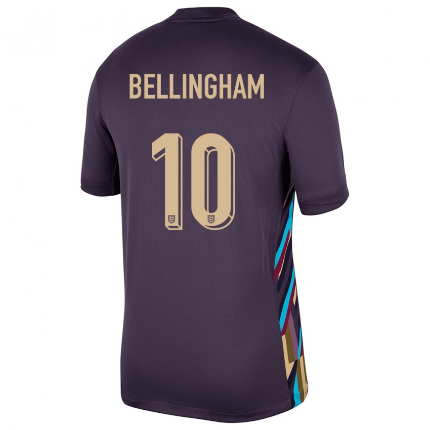 Homem Camisola Inglaterra Jude Bellingham #10 Passa Escura Alternativa 24-26 Camisa Brasil