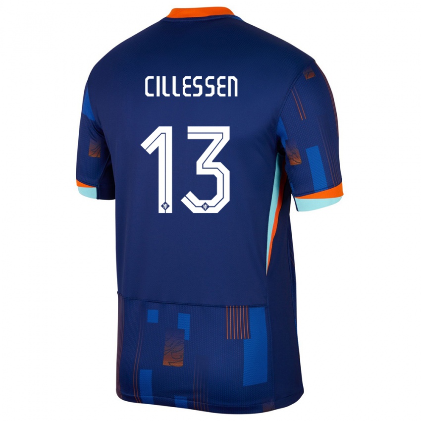 Homem Camisola Países Baixos Jasper Cillessen #13 Azul Alternativa 24-26 Camisa Brasil