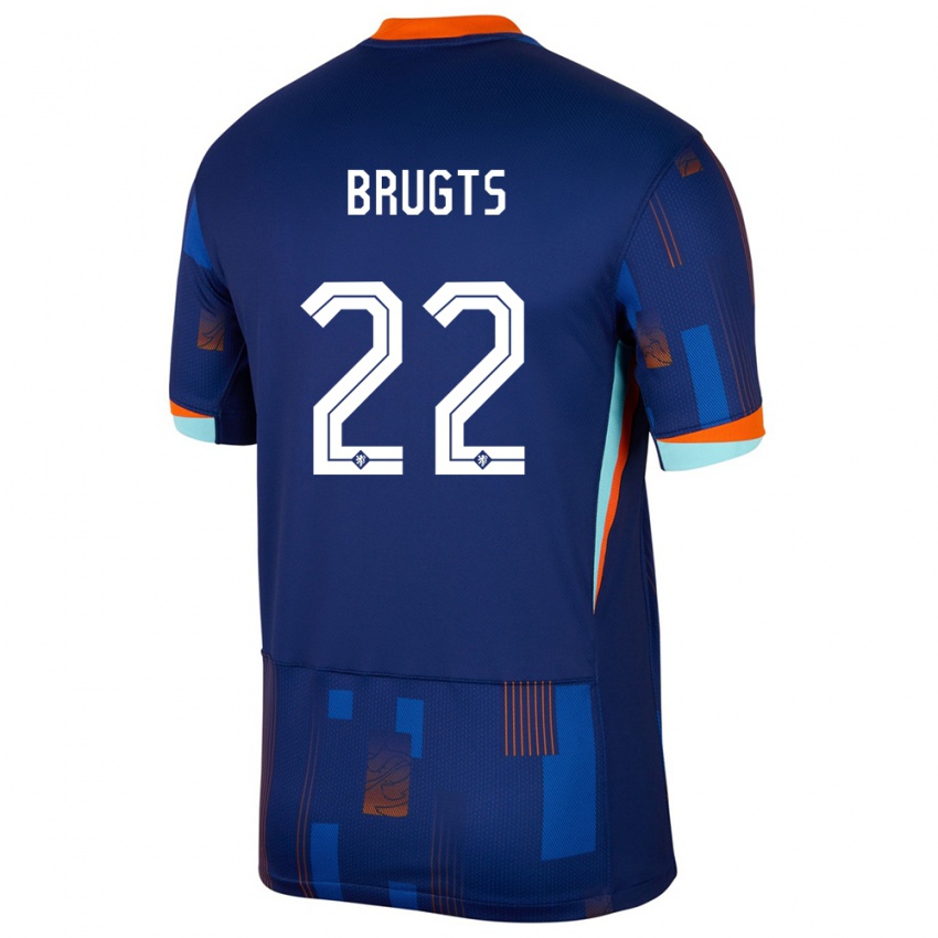 Homem Camisola Países Baixos Esmee Brugts #22 Azul Alternativa 24-26 Camisa Brasil