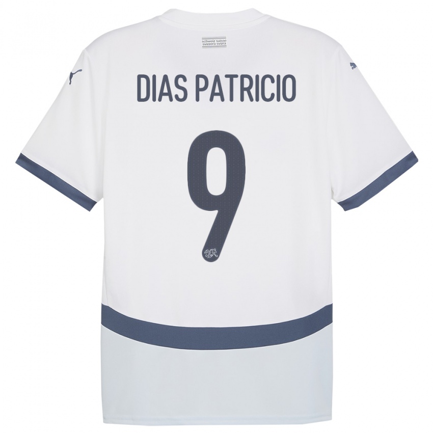 Homem Camisola Suiça Alexandre Dias Patricio #9 Branco Alternativa 24-26 Camisa Brasil