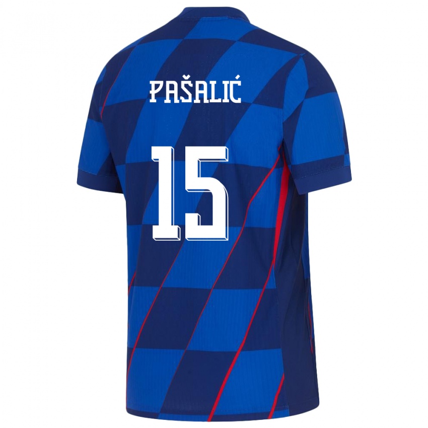 Homem Camisola Croácia Mario Pasalic #15 Azul Alternativa 24-26 Camisa Brasil