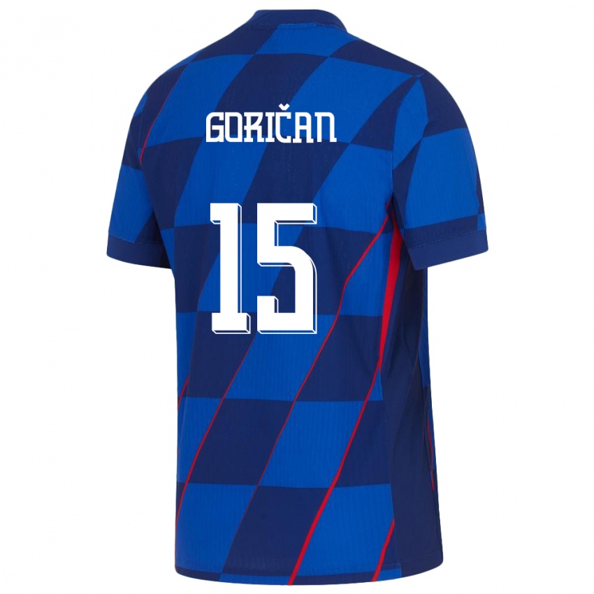 Homem Camisola Croácia Silvio Gorican #15 Azul Alternativa 24-26 Camisa Brasil