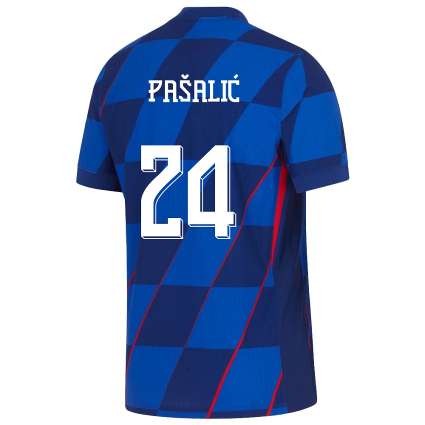 Homem Camisola Croácia Marco Pasalic #24 Azul Alternativa 24-26 Camisa Brasil