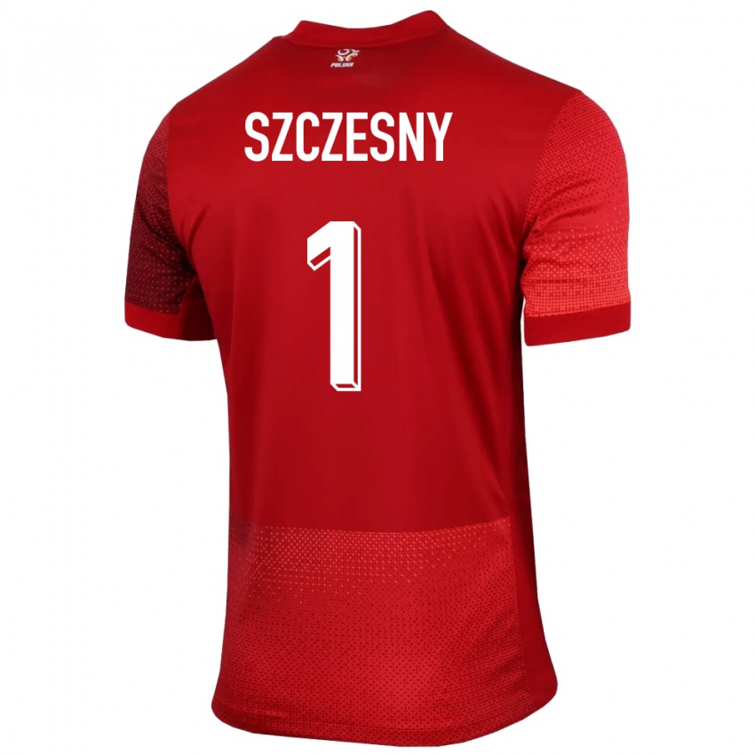 Homem Camisola Polónia Wojciech Szczesny #1 Vermelho Alternativa 24-26 Camisa Brasil