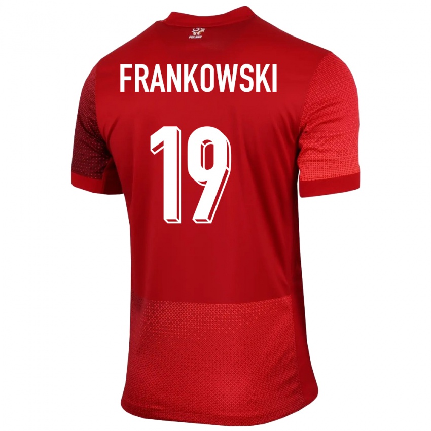 Homem Camisola Polónia Przemyslaw Frankowski #19 Vermelho Alternativa 24-26 Camisa Brasil