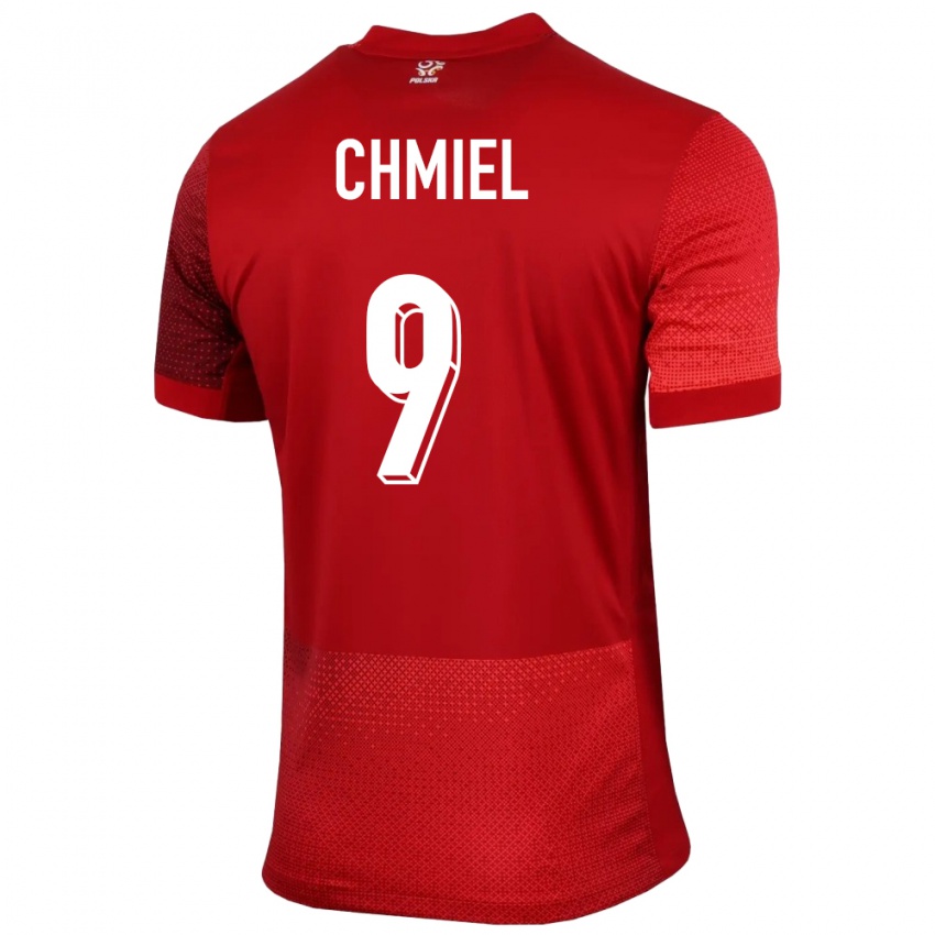 Homem Camisola Polónia George Chmiel #9 Vermelho Alternativa 24-26 Camisa Brasil